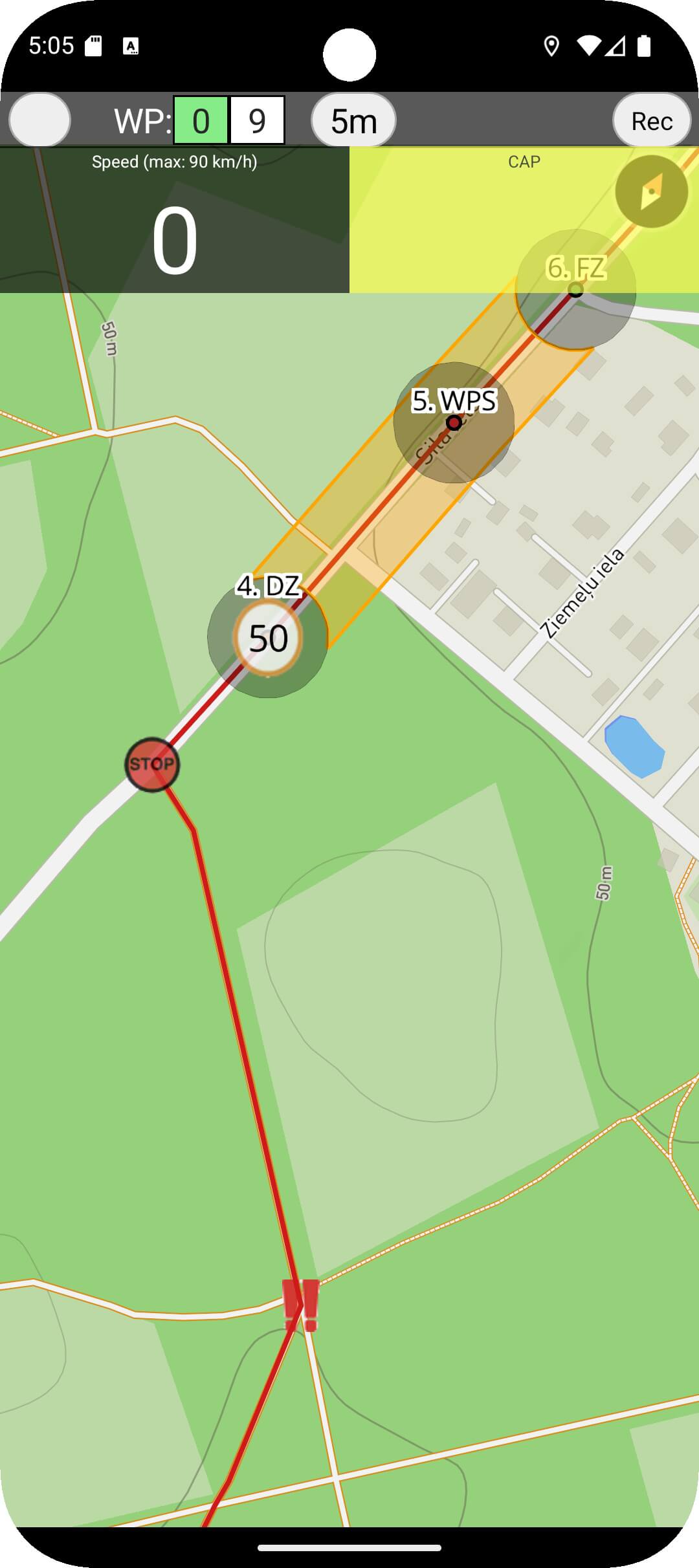 Track Navigation by GPX trail on the map